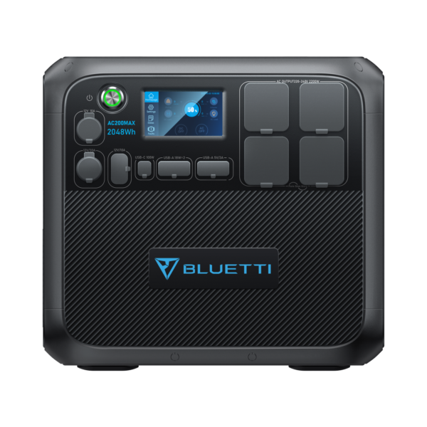 Bluetti AC200MAX 2200W Solar Generator with 350W Solar Panel – Expandable to 8192Wh